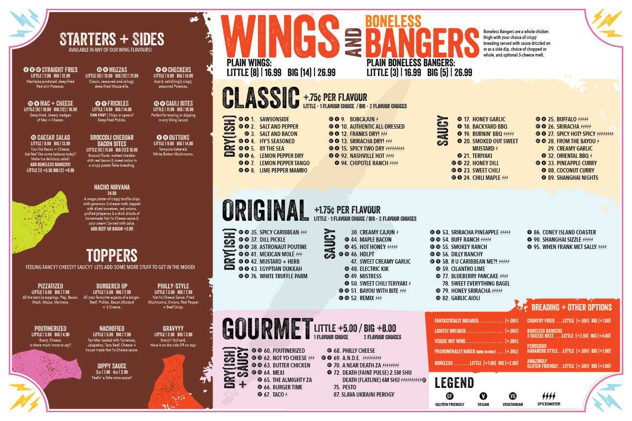 Little Bones Menu Page 2 of 2